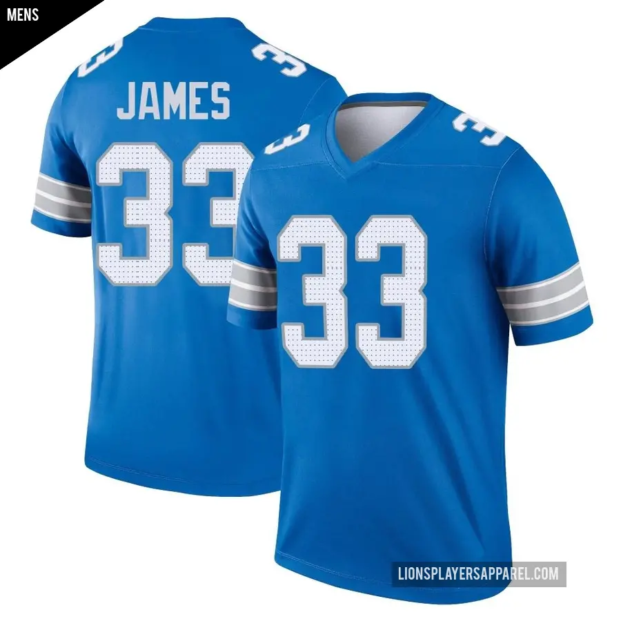 Men's Detroit Lions ＃33 Craig James Blue Legend 2nd Jersey