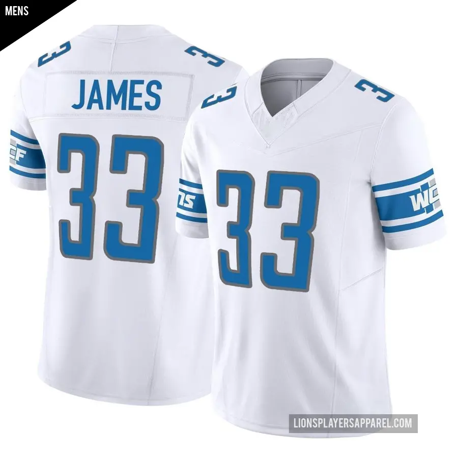 Men's Detroit Lions ＃33 Craig James White Limited Vapor F.U.S.E. Jersey