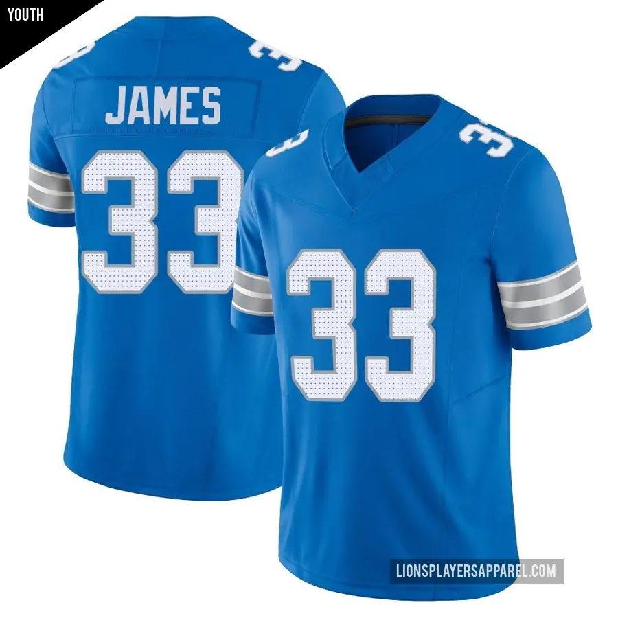 Youth Detroit Lions ＃33 Craig James Blue Limited Vapor F.U.S.E. 2nd Jersey